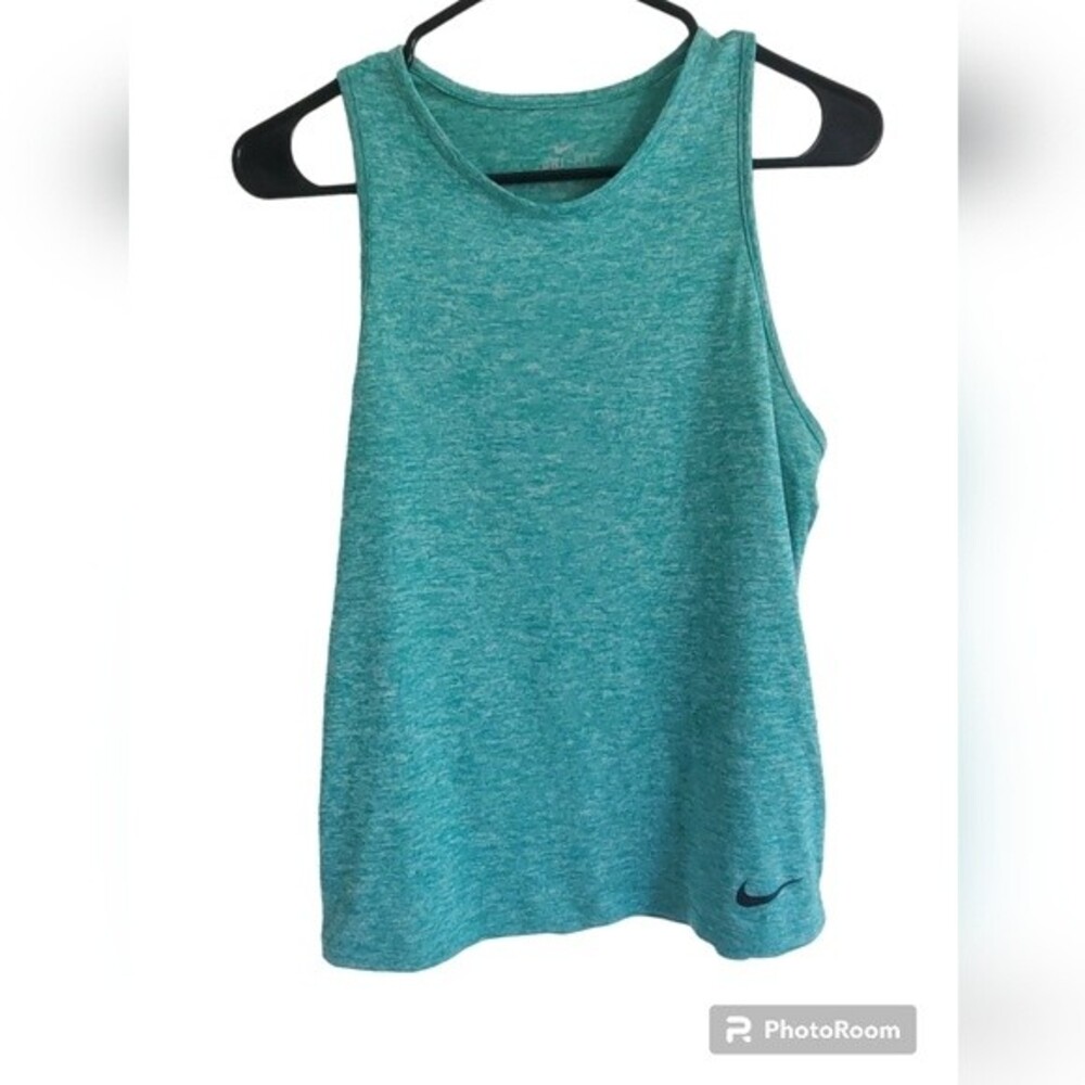 Nike Women's Teal Blue Dri-Fit Tank Top Size XS Athleisure Gym Workout Train